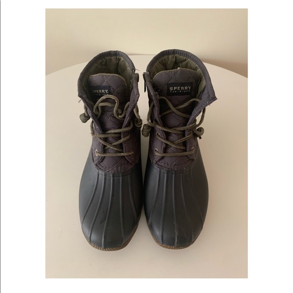 Sperry Top-Sider Waterproof Rubber Rain Boots in Navy (Size W 7M) - Picture 1 of 6